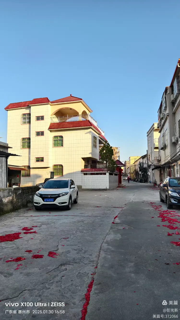 中国广东惠州惠东新农村芙蓉村蛇年初二风景